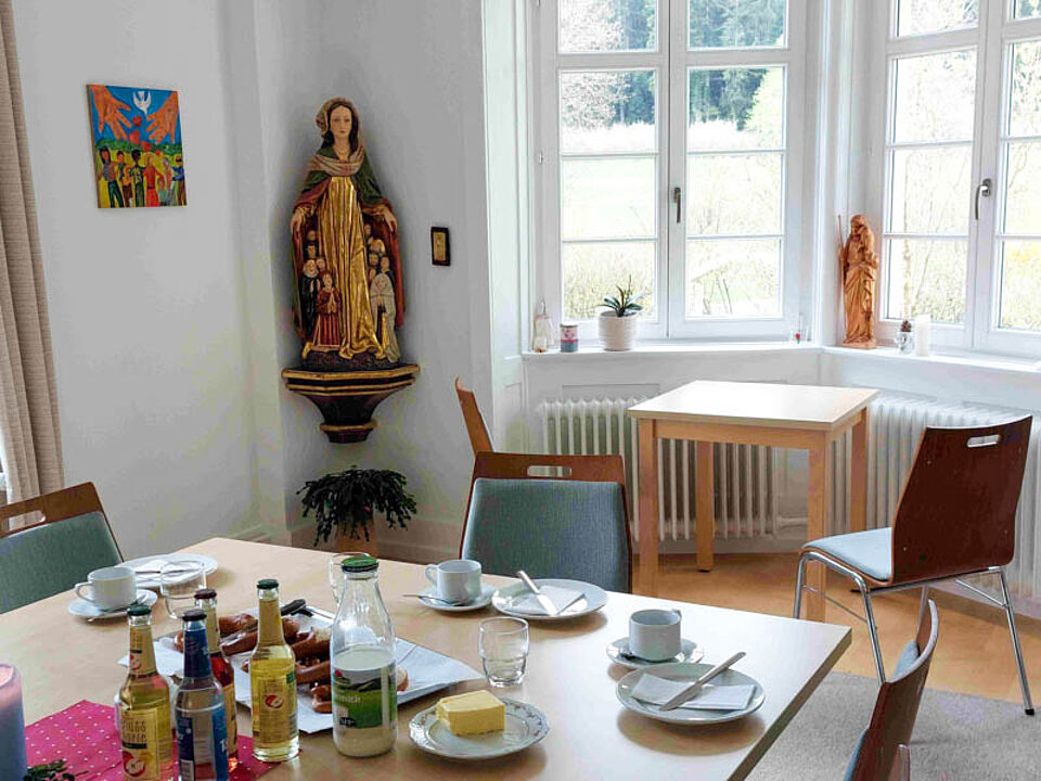 Unsere DRK Glücksmomemente wurden herzlich empfangen am Wallfahrtsort Heiligenbronn.